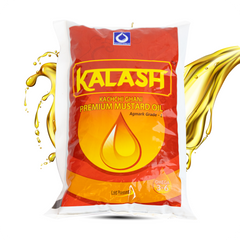 Kalash Kachi Ghani Pure Mustard Oil, 1L Pouch