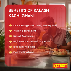 Kalash Kachi Ghani Pure Mustard Oil, 1L Pouch